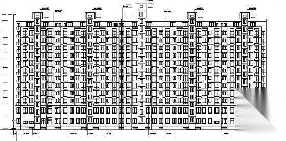 某高层公寓住宅楼建筑施工图cad施工图下载【ID:149571170】