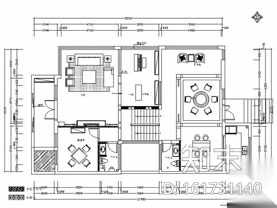 [江阴]花园会馆别墅区豪华欧式三层别墅装修施工图cad施工图下载【ID:161731140】