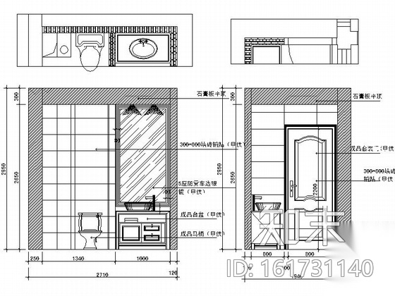 [江阴]花园会馆别墅区豪华欧式三层别墅装修施工图cad施工图下载【ID:161731140】