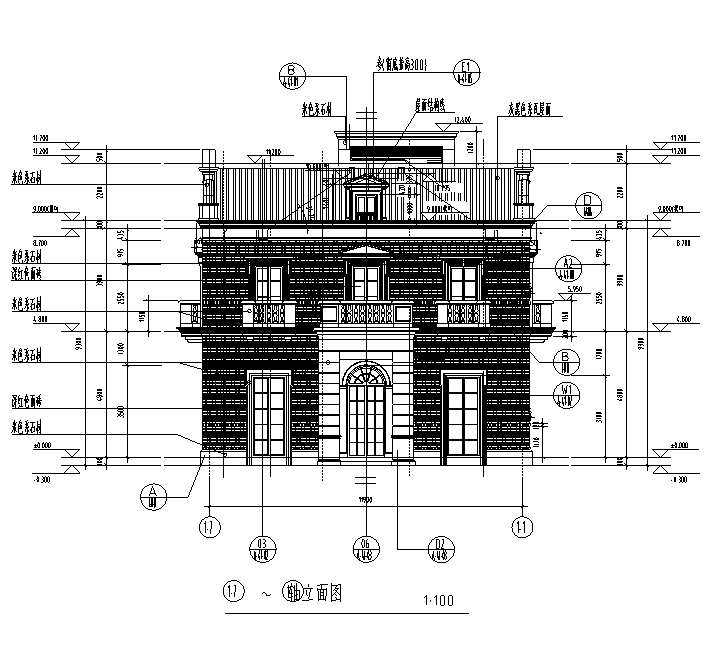 [上海]三层联排式1-3#办公楼楼建筑施工图(17年全专业...cad施工图下载【ID:149951123】