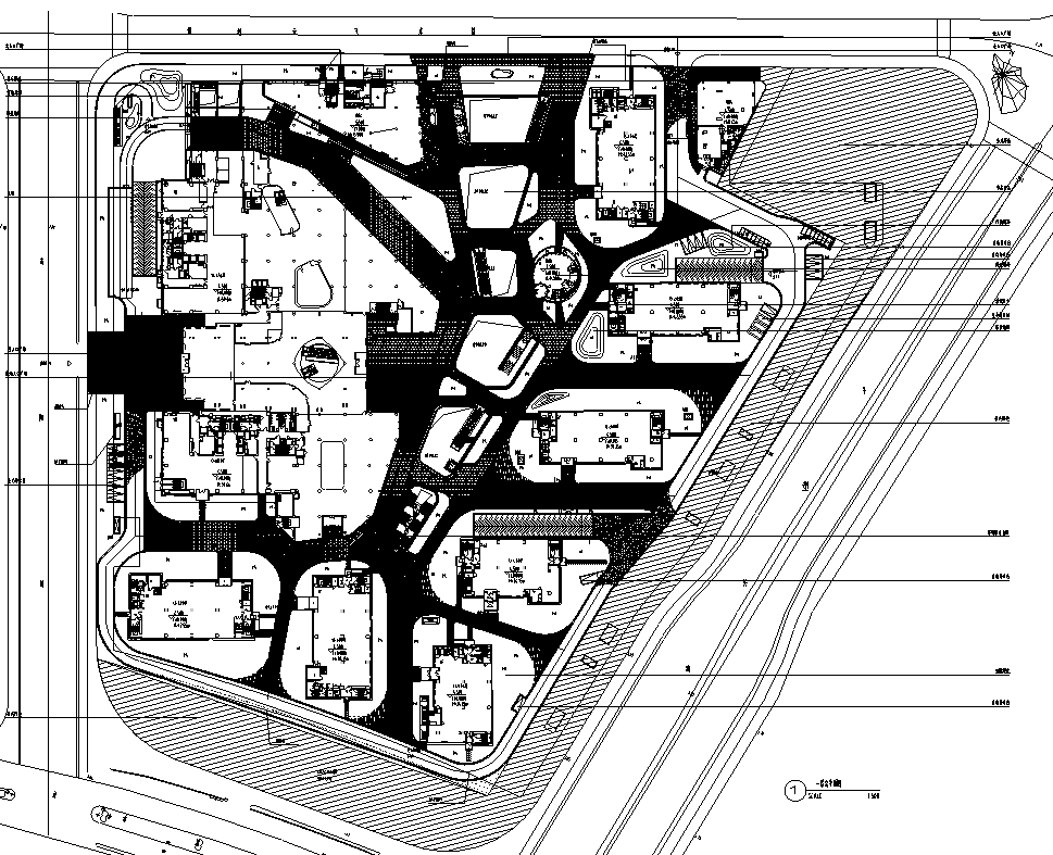 [上海]核心区商办地块景观设计全套施工图cad施工图下载【ID:160718149】