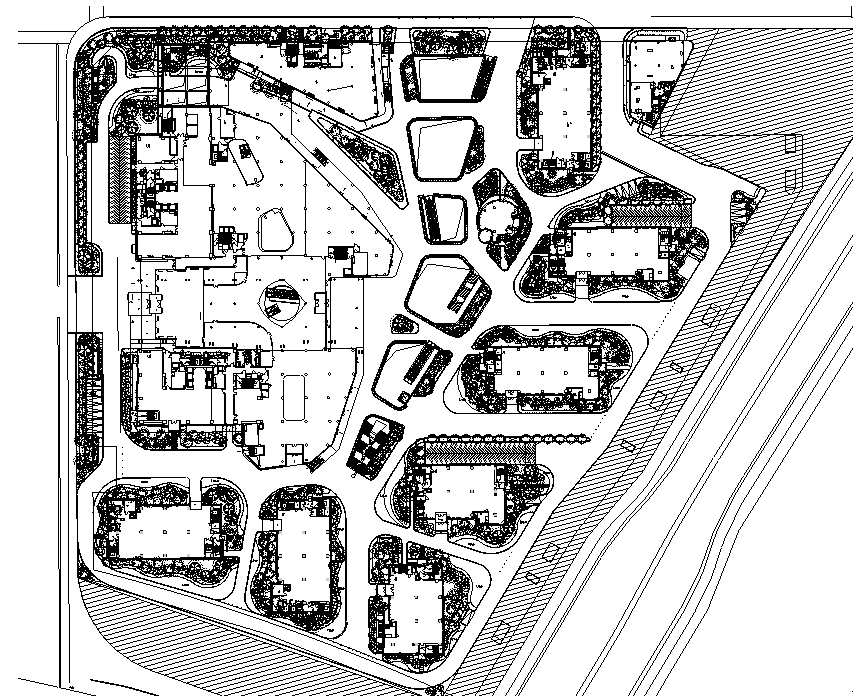 [上海]核心区商办地块景观设计全套施工图cad施工图下载【ID:160718149】