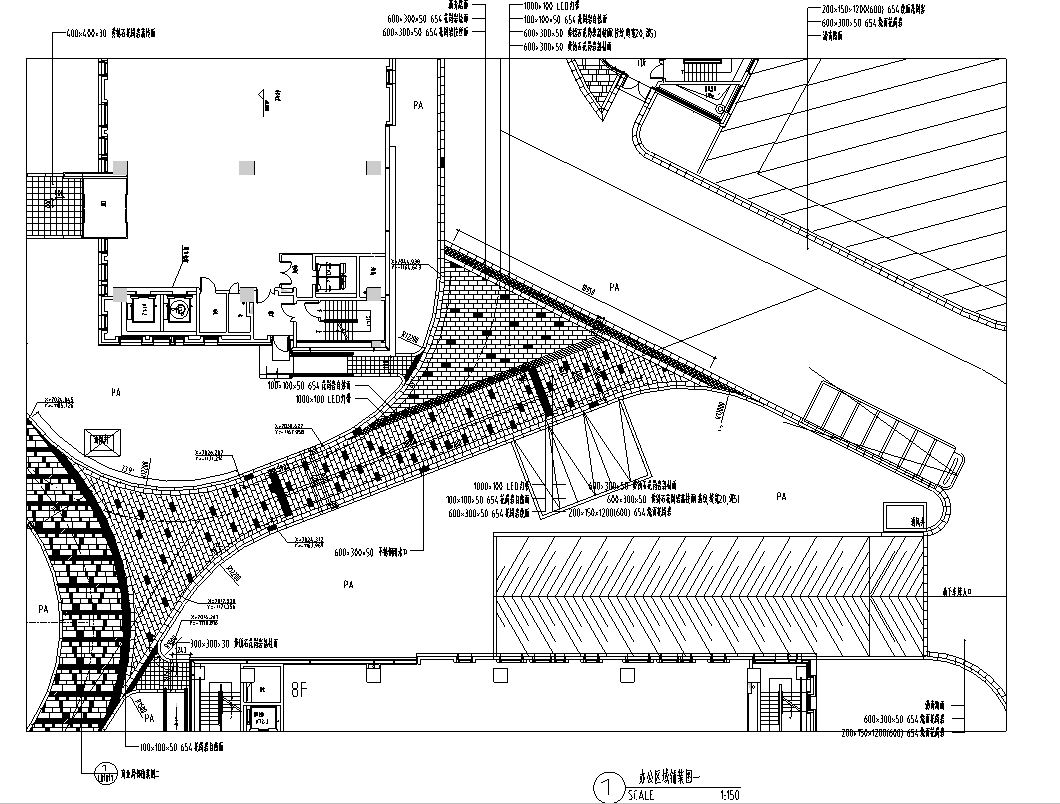 [上海]核心区商办地块景观设计全套施工图cad施工图下载【ID:160718149】