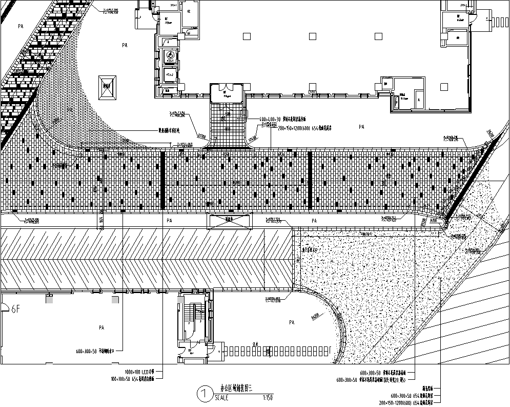 [上海]核心区商办地块景观设计全套施工图cad施工图下载【ID:160718149】