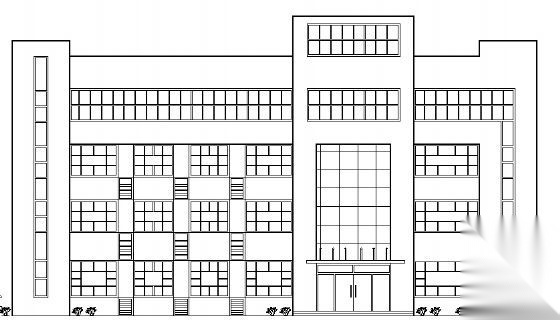 某五层办公楼建筑施工图施工图下载【ID:151435180】