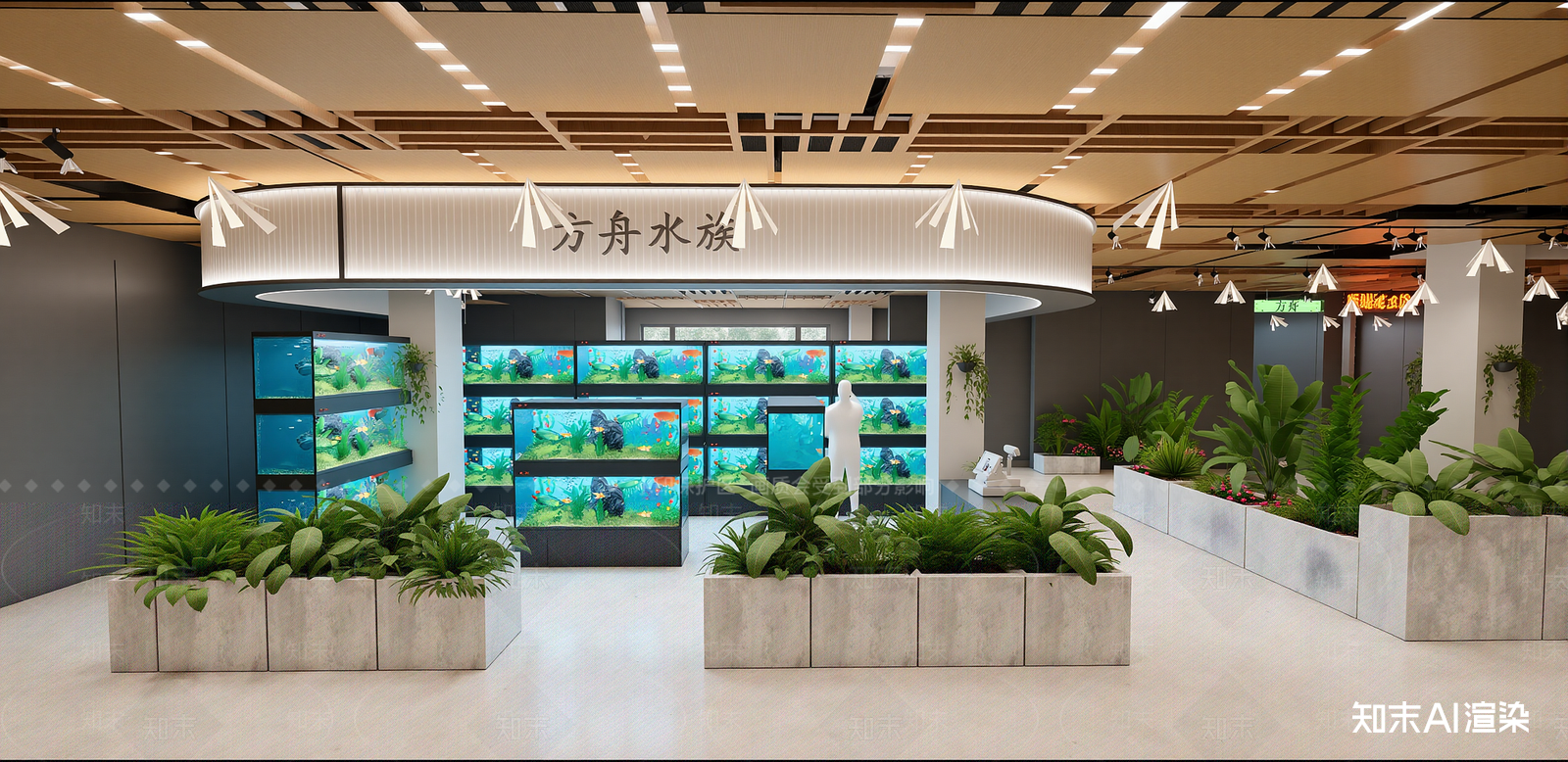 现代宠物店SU模型下载【ID:1215943763】