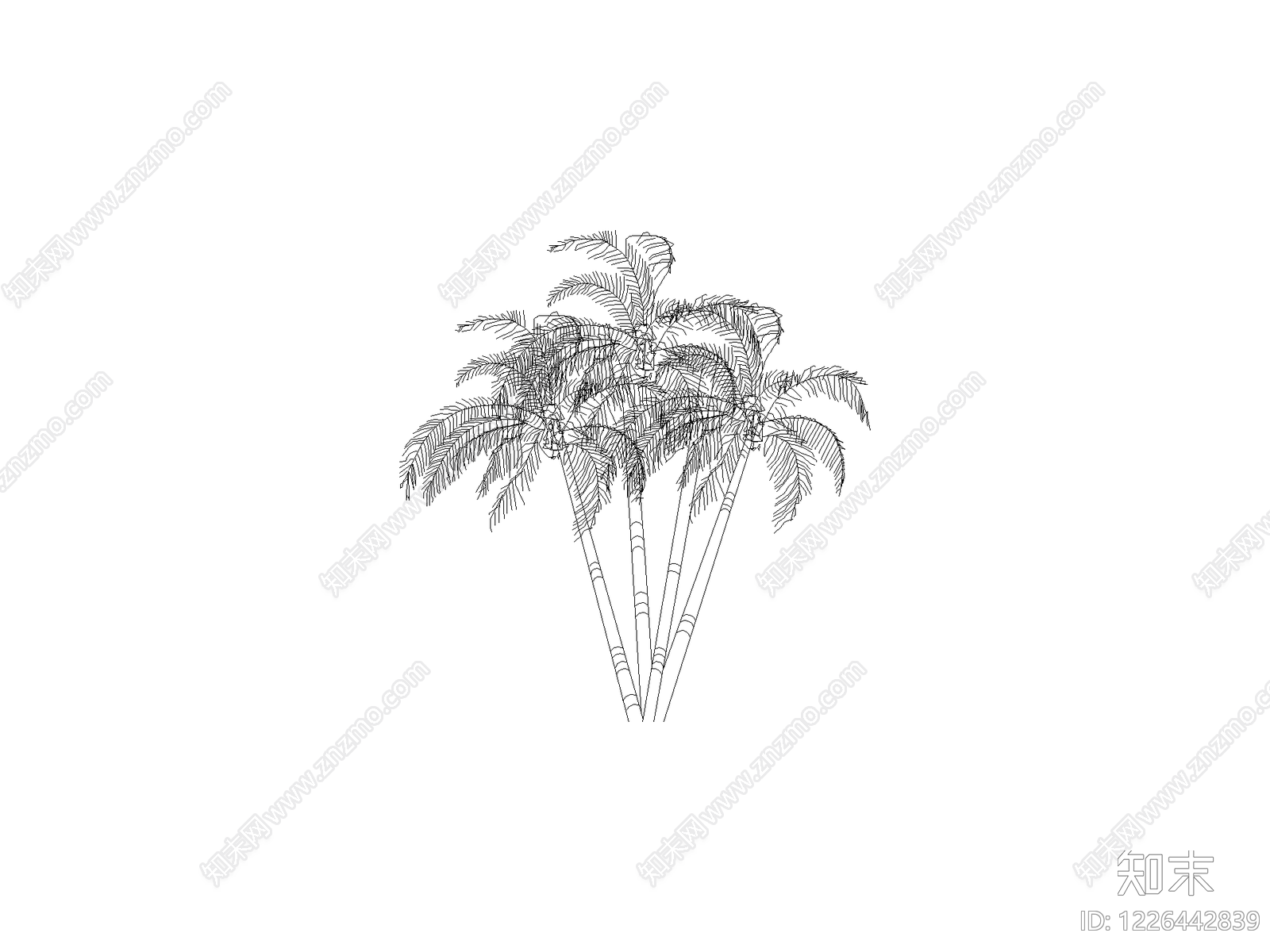 组团植物平立面图cad施工图下载【ID:1226442839】