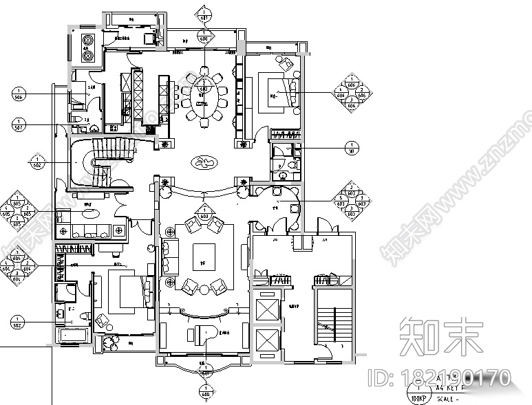 [北京]邱德光星河湾欧式新古典A4C6型施工图施工图下载【ID:182190170】