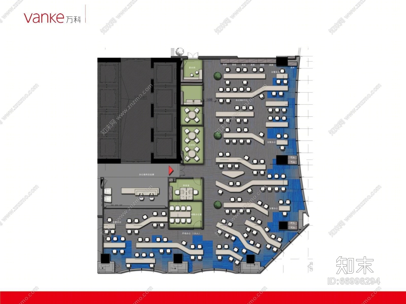 万科活力创客空间办公室施工图下载【ID:66998294】