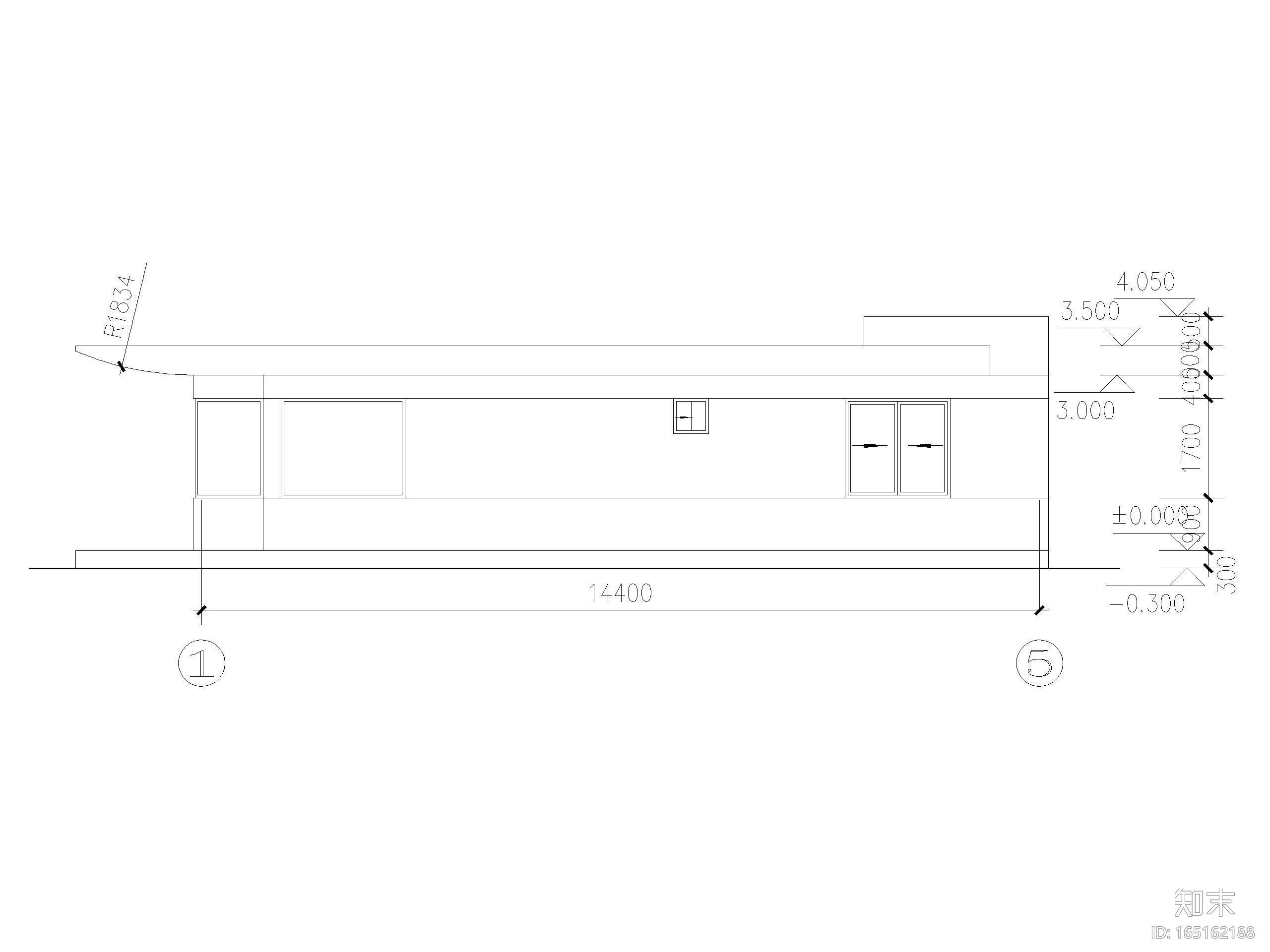 75.9㎡门卫传达室施工图设计cad施工图下载【ID:165162188】