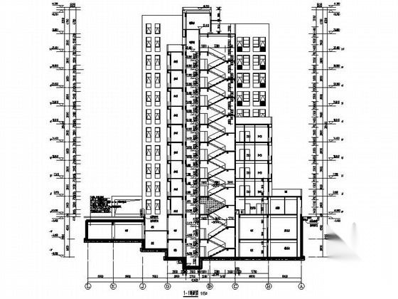 [四川]十层现代风格中西医结合医院住院楼建筑施工图cad施工图下载【ID:165610114】