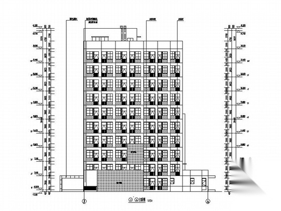 [四川]十层现代风格中西医结合医院住院楼建筑施工图cad施工图下载【ID:165610114】