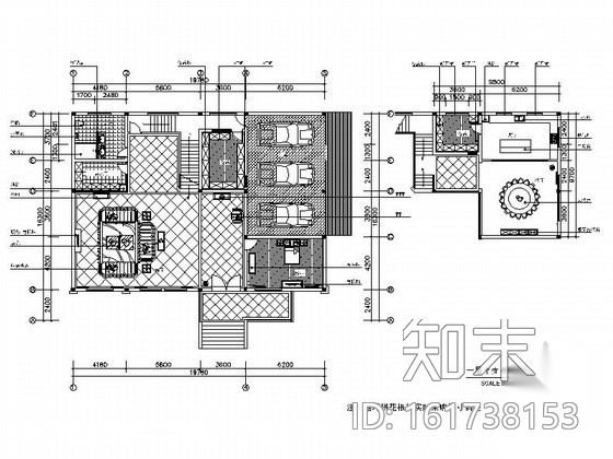 [浙江]某欧式风格别墅样板间精装修施工图（含效果）cad施工图下载【ID:161738153】