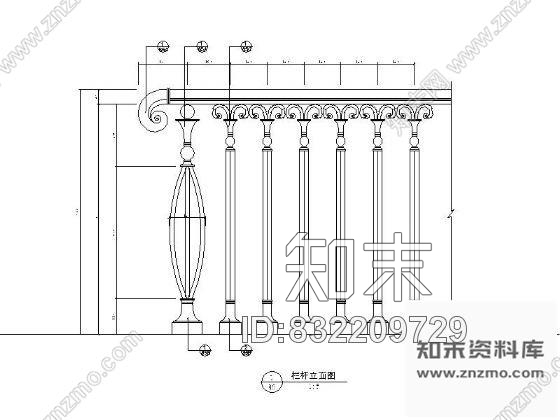 图块/节点欧式古典室内阳台跃式踏级步梯详图cad施工图下载【ID:832209729】