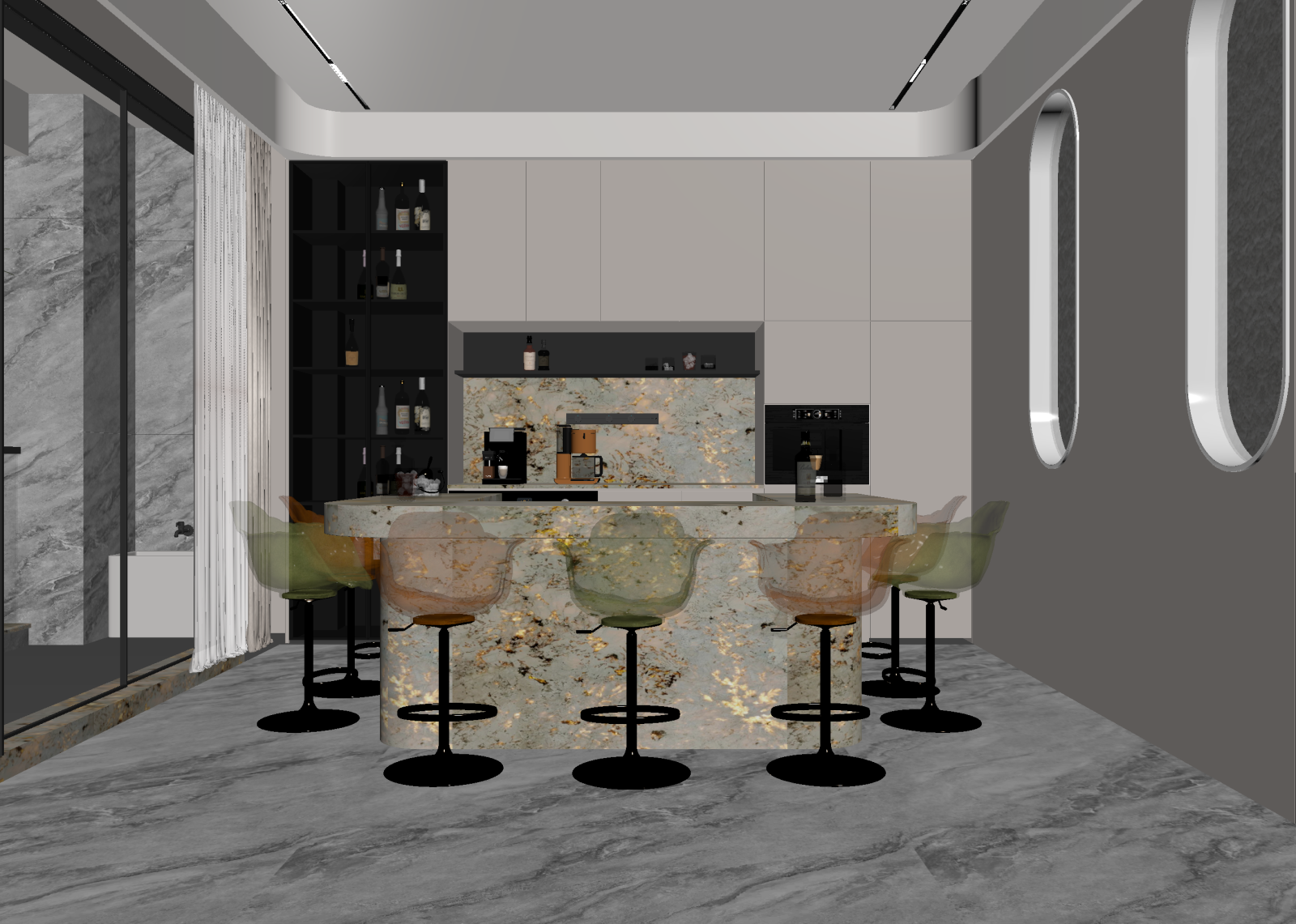 现代酒吧3D模型下载【ID:1214918548】