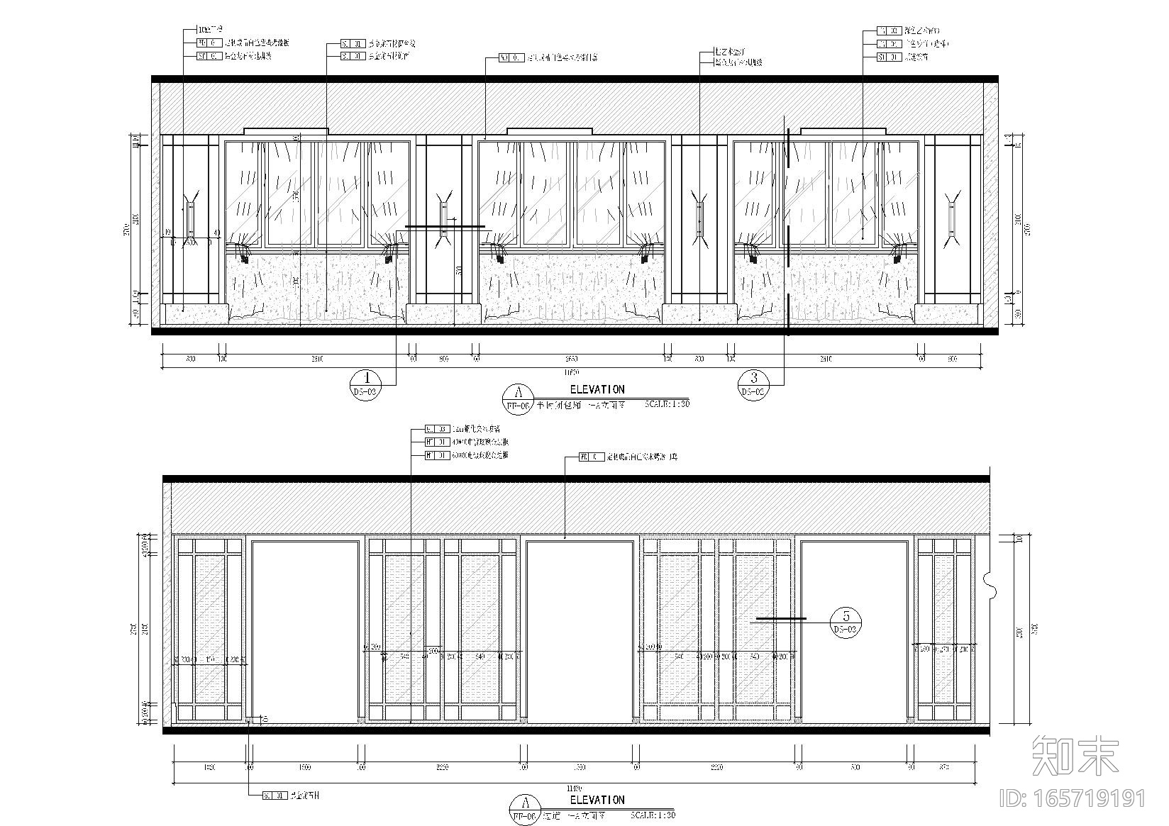 [福建]福州得悦餐厅装饰设计施工图+效果图cad施工图下载【ID:165719191】