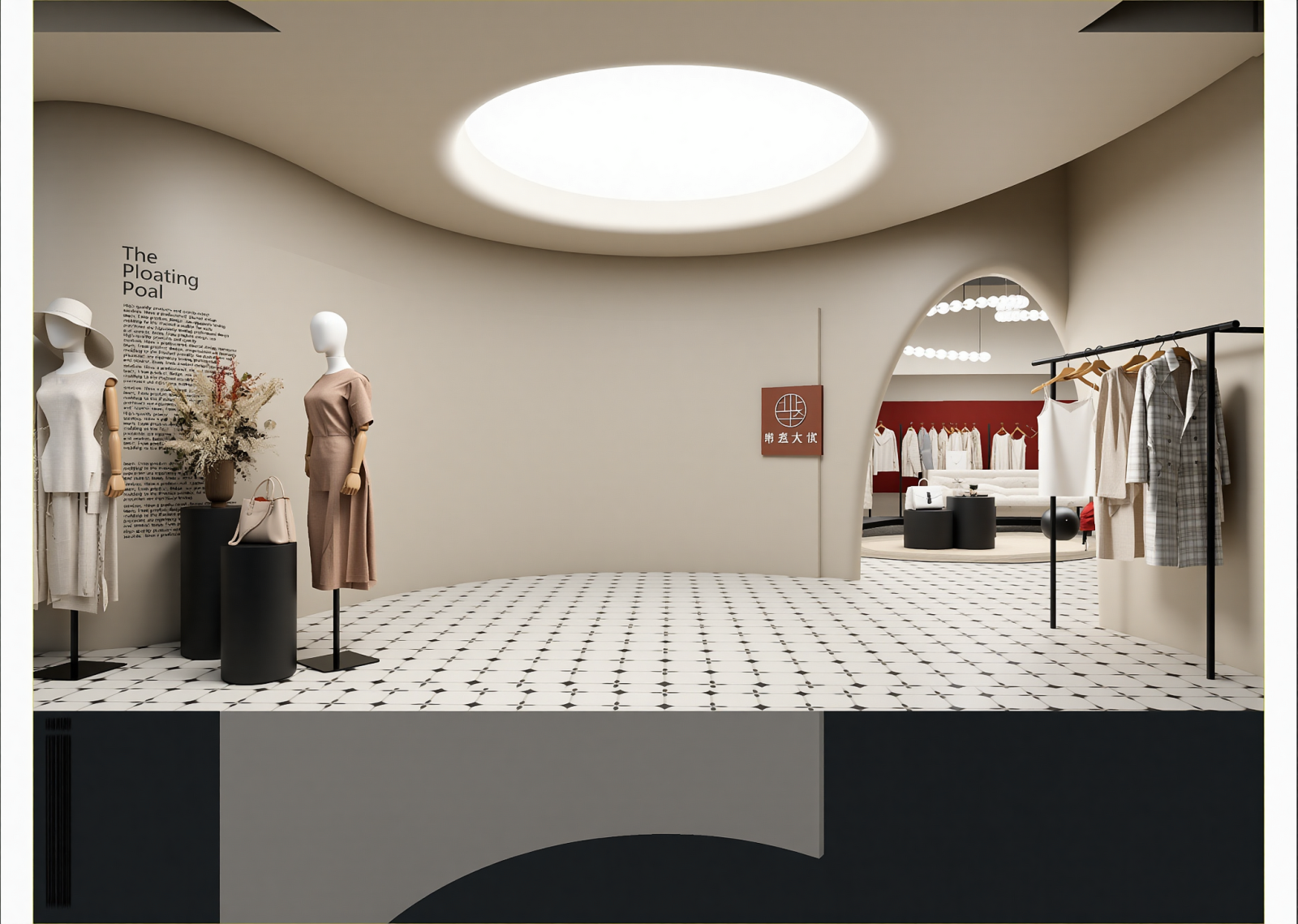 现代服装展厅3D模型下载【ID:1215178993】