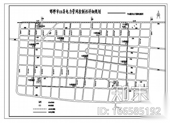 邯郸市某县城综合管网控制性详细规划cad施工图下载【ID:166585192】