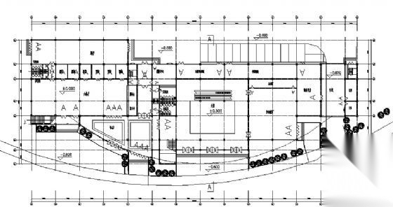 某三层会展建筑方案图cad施工图下载【ID:151610128】