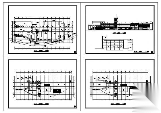 某三层会展建筑方案图cad施工图下载【ID:151610128】