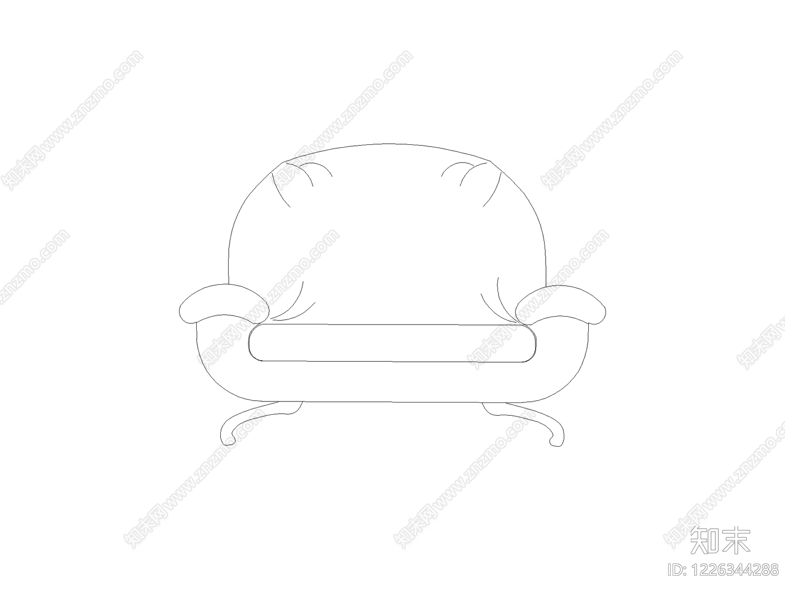 现代沙发CAD图纸