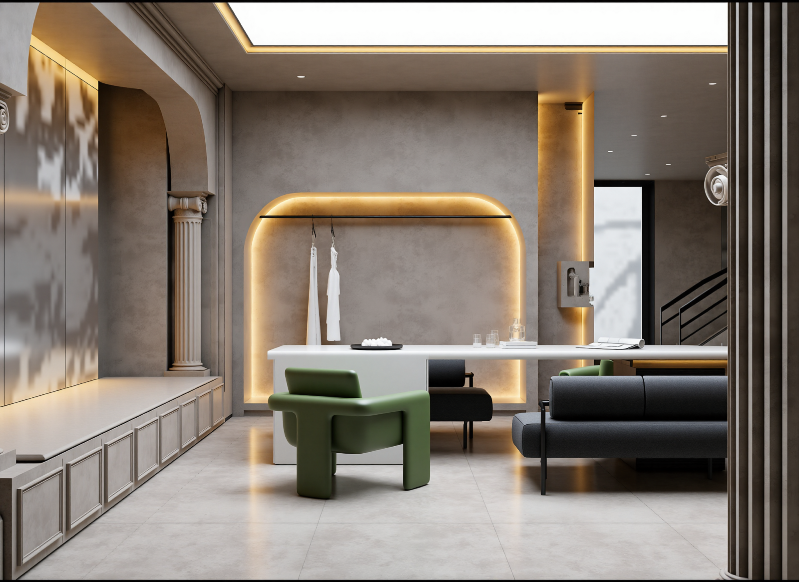 法式民宿大厅3D模型下载【ID:1214794966】