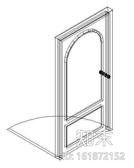 门CAD模型图块cad施工图下载【ID:161872152】