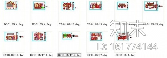 精装中餐厅大包间室内装修施工图cad施工图下载【ID:161774144】