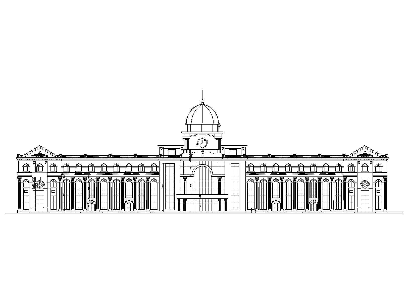 [天津]大港客运站设计建筑施工图_CAD施工图下载【ID:165160100】