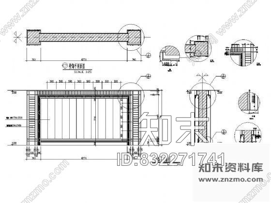 图块/节点酒店休息区壁饰详图cad施工图下载【ID:832271741】
