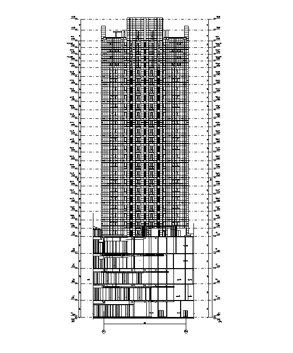 [广东]知名地产超高层住宅及商业建筑施工图（含全专业）cad施工图下载【ID:165945183】