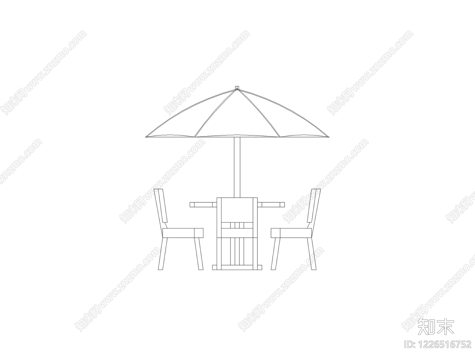 遮阳伞CAD图纸