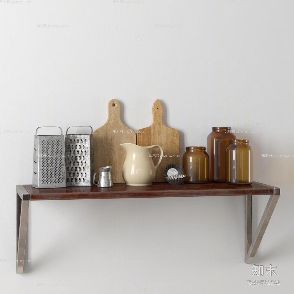 厨房用品组合3D模型下载【ID:80792232】