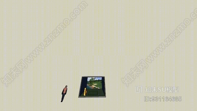 室内高尔夫模拟器SU模型下载【ID:931164685】