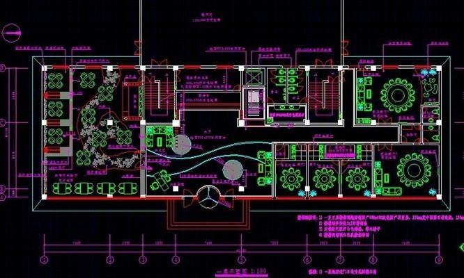 休闲会所施工图cad施工图下载【ID:76947235】