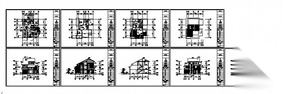 某二层A5型别墅建筑方案图cad施工图下载【ID:149917162】