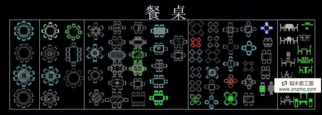 各类桌子装饰图库cad施工图下载【ID:36910632】