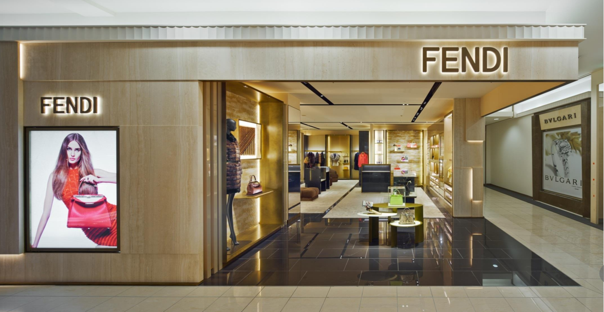 [澳门]意大利奢侈品牌FENDI-壹号湖畔精品店丨设计手册cad施工图下载【ID:164841160】