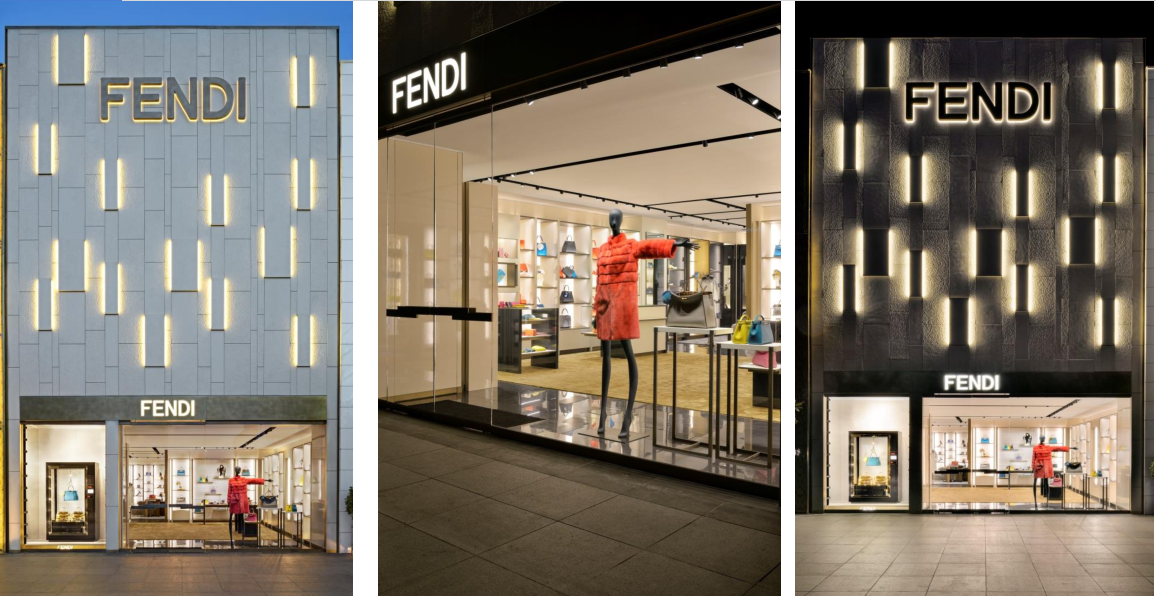 [澳门]意大利奢侈品牌FENDI-壹号湖畔精品店丨设计手册cad施工图下载【ID:164841160】