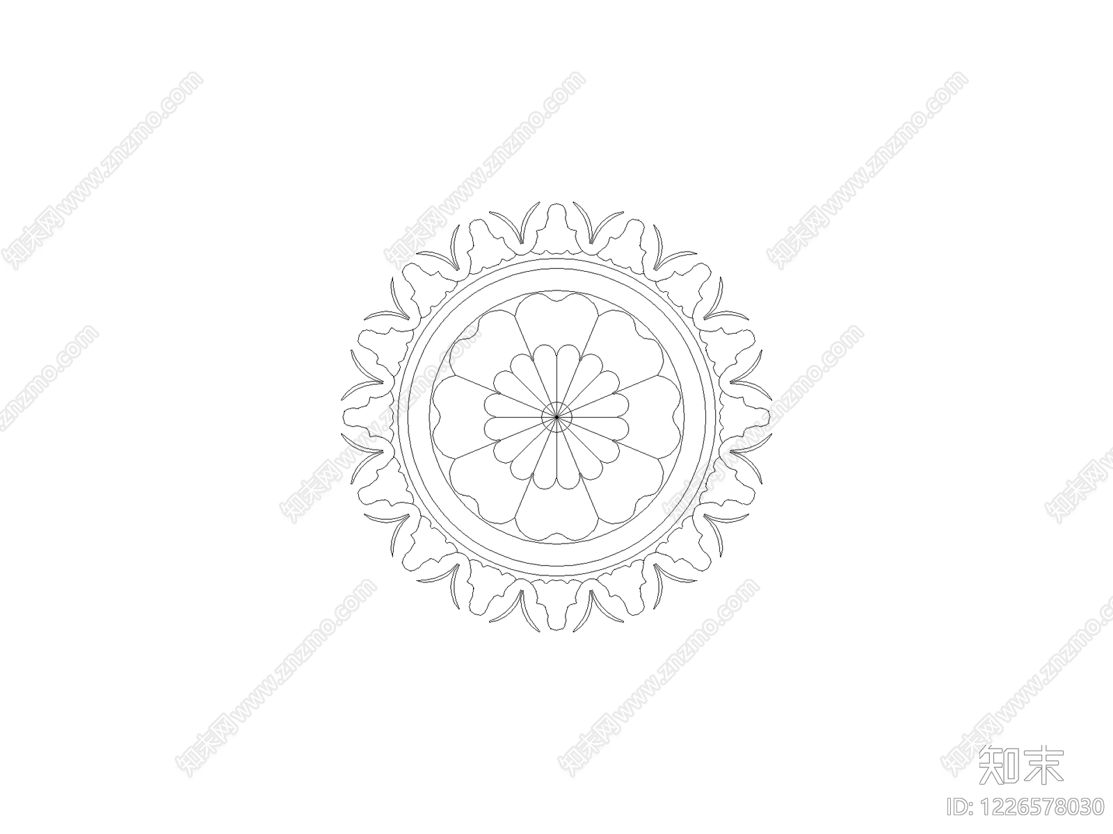 雕塑装饰构件cad施工图下载【ID:1226578030】