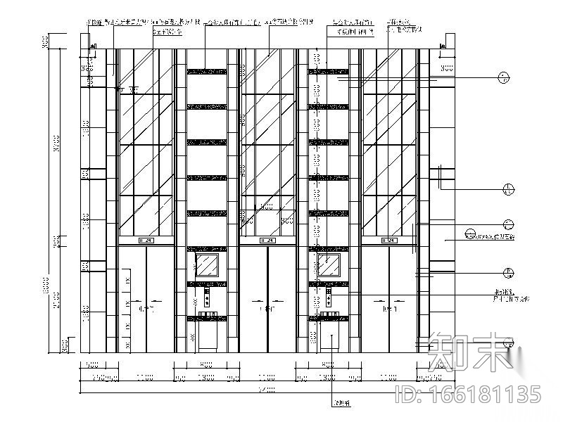 [深圳]某地产商务公寓样板房大堂施工图cad施工图下载【ID:166181135】