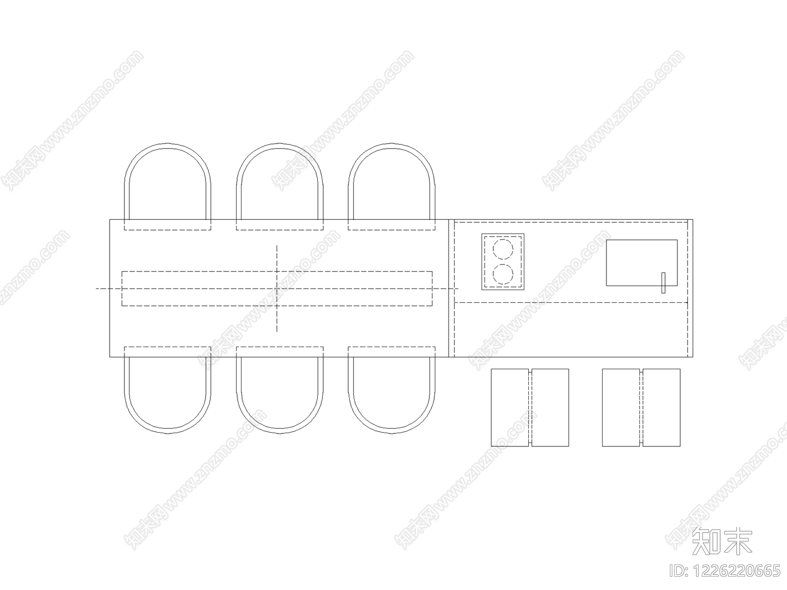 正反沙发组合cad施工图下载【ID:1226220665】