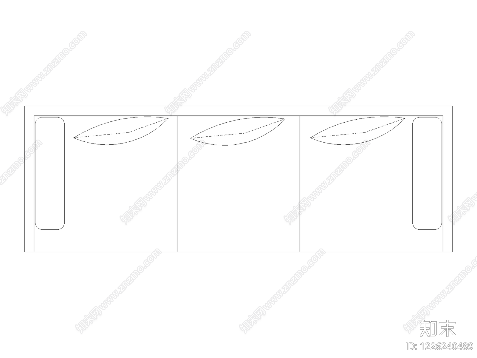 沙发cad施工图下载【ID:1226240489】