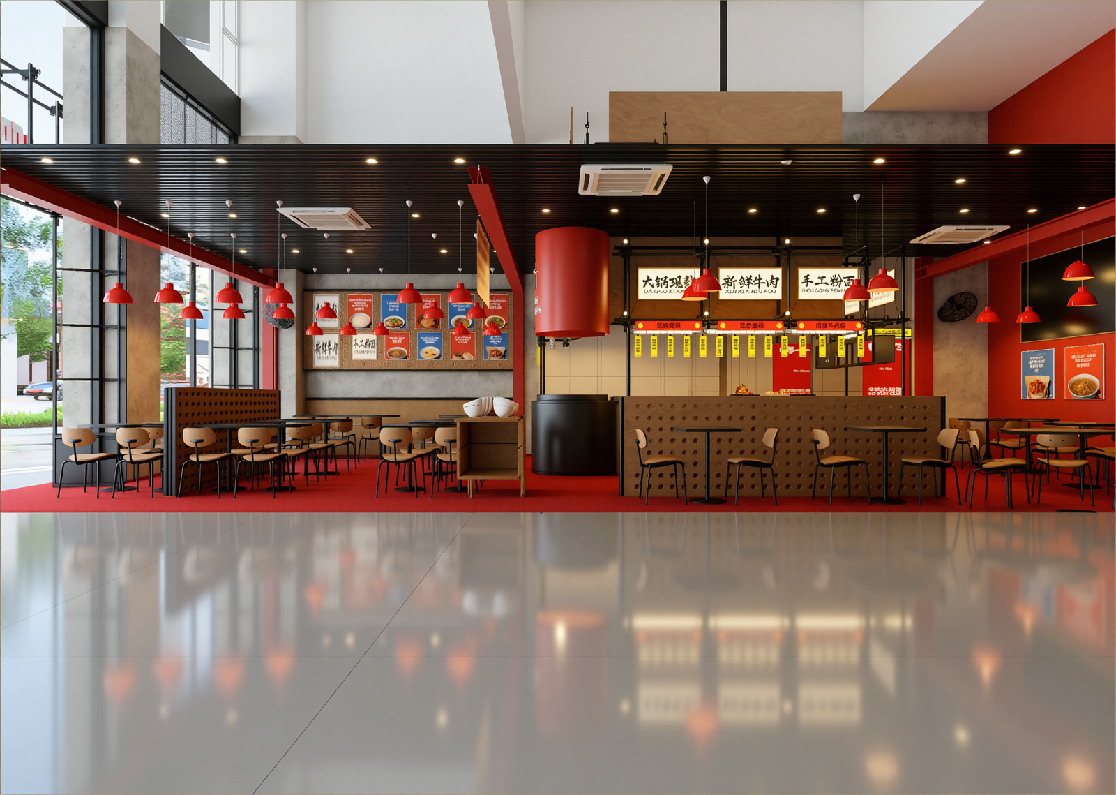 工业中餐厅3D模型下载【ID:1214767101】