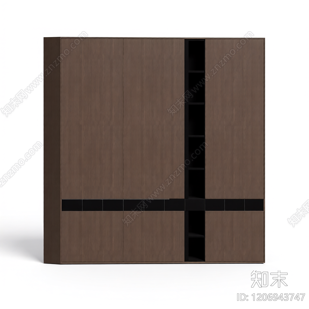 深色电视墙组件3D模型下载【ID:1206943747】