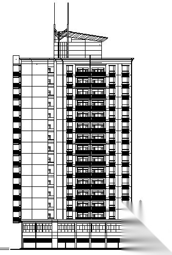 某十五层商住楼建筑扩初图cad施工图下载【ID:168464108】