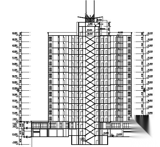 某十五层商住楼建筑扩初图cad施工图下载【ID:168464108】