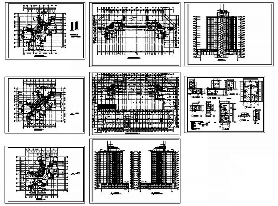 某十五层商住楼建筑扩初图cad施工图下载【ID:168464108】