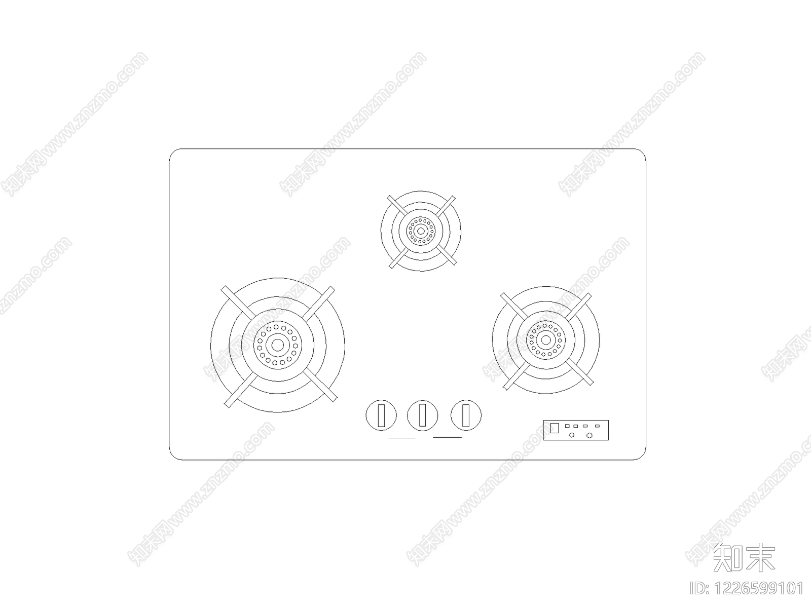 厨房设施cad施工图下载【ID:1226599101】