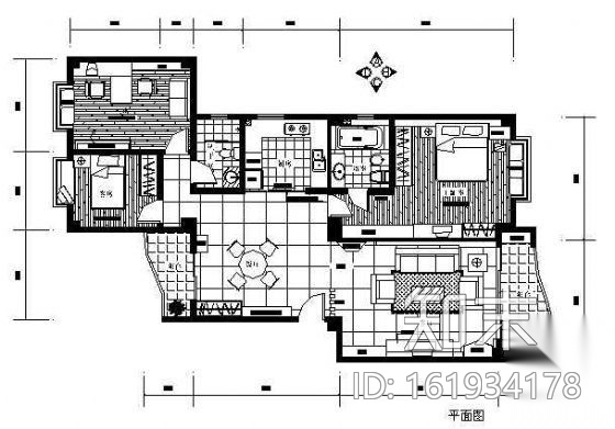 家装全套图纸cad施工图下载【ID:161934178】